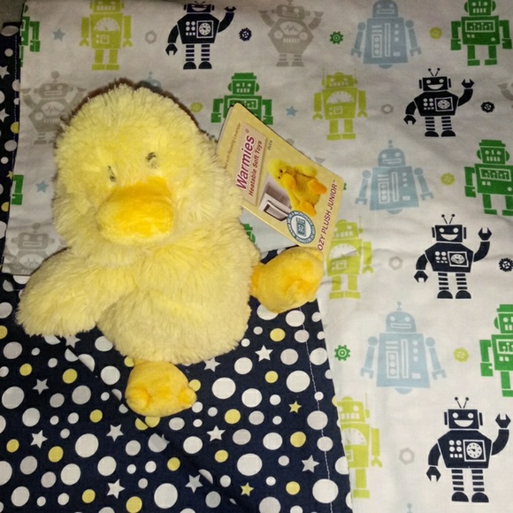 Space and Stars Robot Baby Blanket - Picture 3 of 6